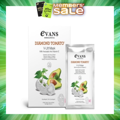 EVANS - Diamond Tomato V-Lift Mask with Avocado and Vitamin E 25ml x 5s