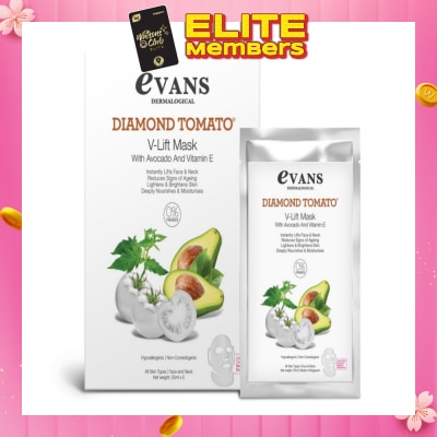 EVANS Diamond Tomato V-Lift Mask with Avocado and Vitamin E 25ml x 5s