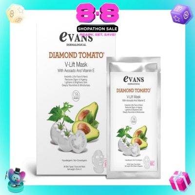EVANS - Diamond Tomato V-Lift Mask with Avocado and Vitamin E 25ml x 5s