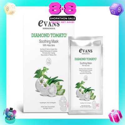EVANS - Diamond Tomato Soothing Mask with Aloe Vera 25ml x 3s