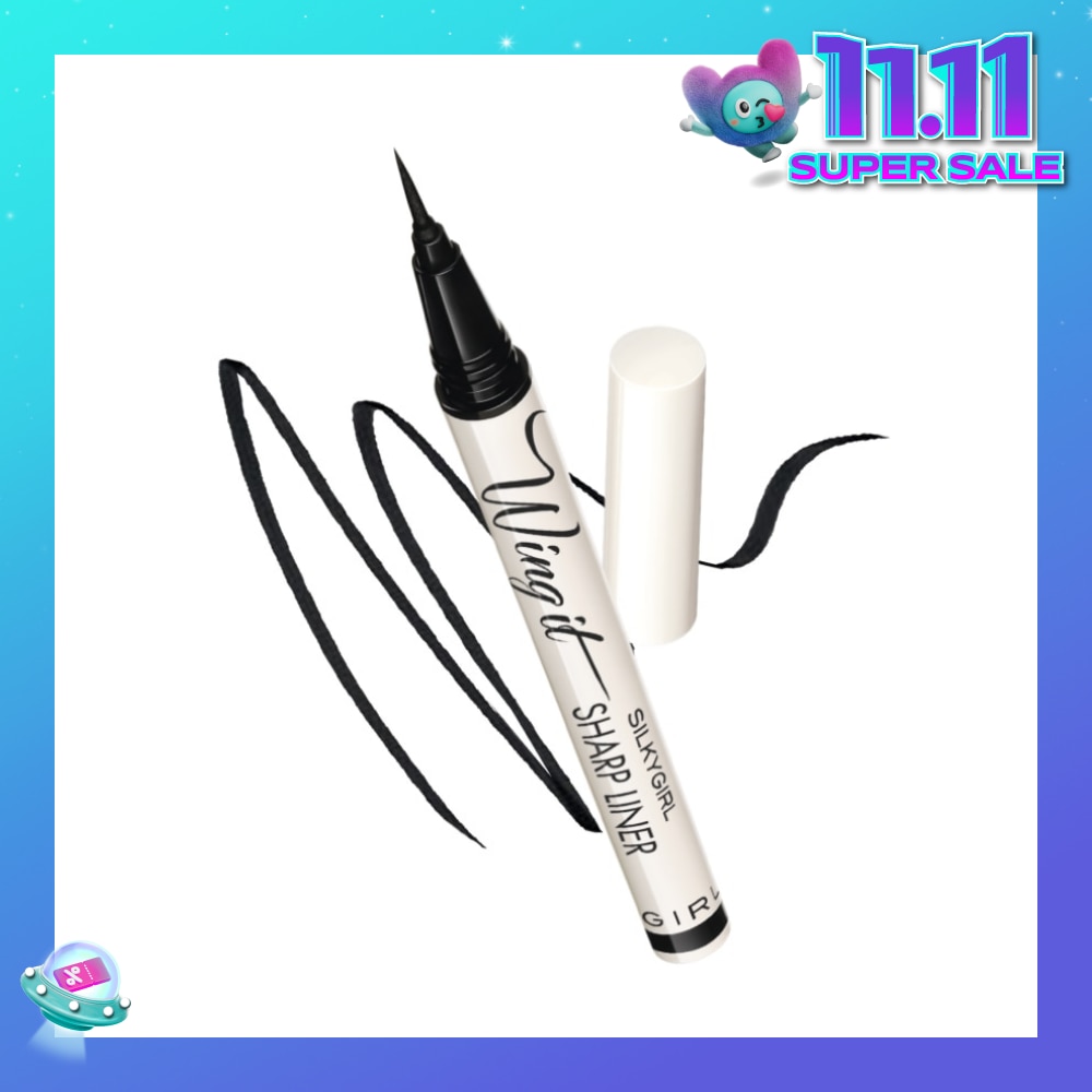 Wing It Sharp Liner 01 Super Black (Quick Drying + Smudge-Proof & Easy To Remove) 1s