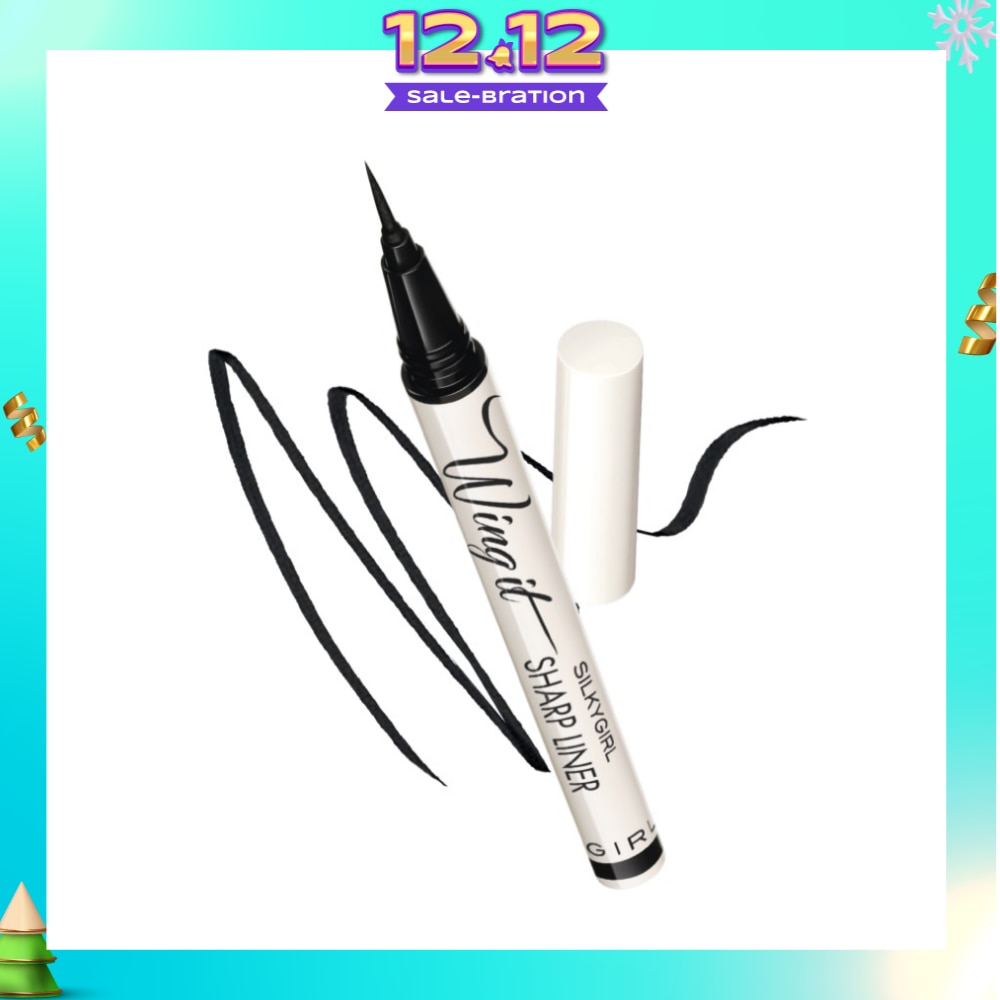 SILKYGIRL Wing It Sharp Liner 01 Super Black (Quick Drying + Smudge-Proof & Easy To Remove) 1s