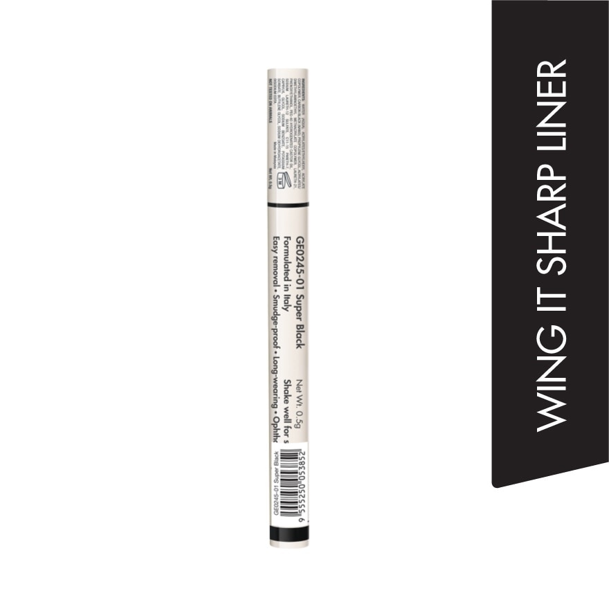 Wing It Sharp Liner 01 Super Black (Quick Drying + Smudge-Proof & Easy To Remove) 1s