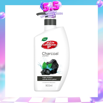 LIFEBUOY - Lifebuoy Charcoal & Mint Antibacterial Body Wash 900ml