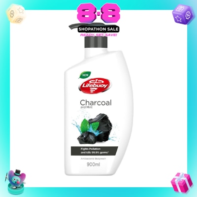 LIFEBUOY - Lifebuoy Charcoal & Mint Antibacterial Body Wash 900ml