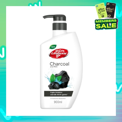 LIFEBUOY Lifebuoy Charcoal & Mint Antibacterial Body Wash 900ml