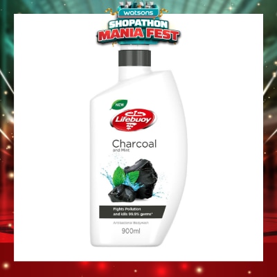 LIFEBUOY - Lifebuoy Charcoal & Mint Antibacterial Body Wash 900ml