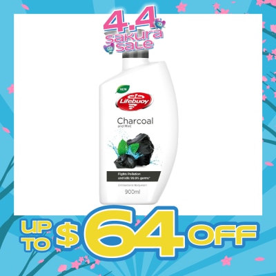 LIFEBUOY - Lifebuoy Charcoal & Mint Antibacterial Body Wash 900ml