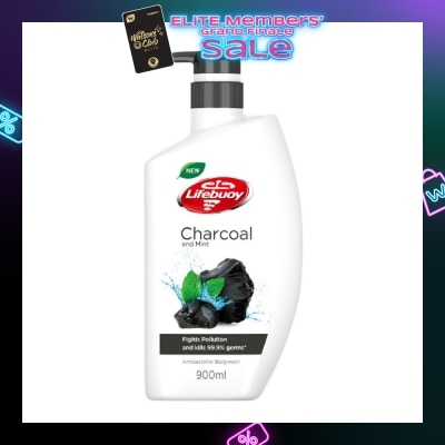 LIFEBUOY Lifebuoy Charcoal & Mint Antibacterial Body Wash 900ml