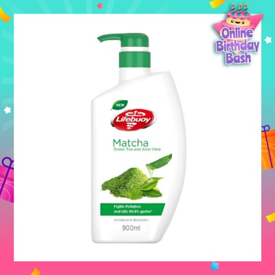 LIFEBUOY Lifebuoy Antibacterial Matcha Green Tea & Aloe Body Wash 900ml