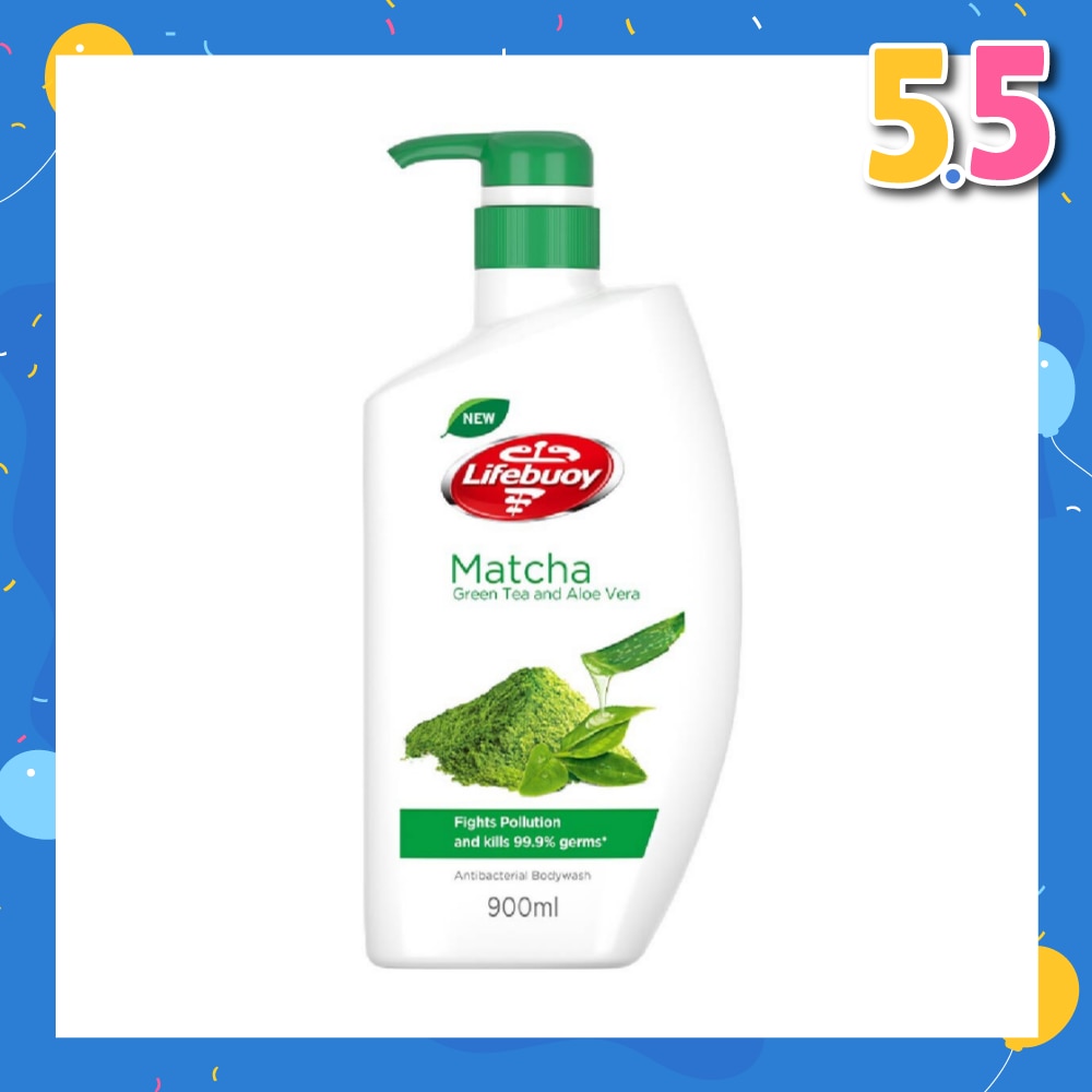 Lifebuoy Antibacterial Matcha Green Tea & Aloe Body Wash 900ml