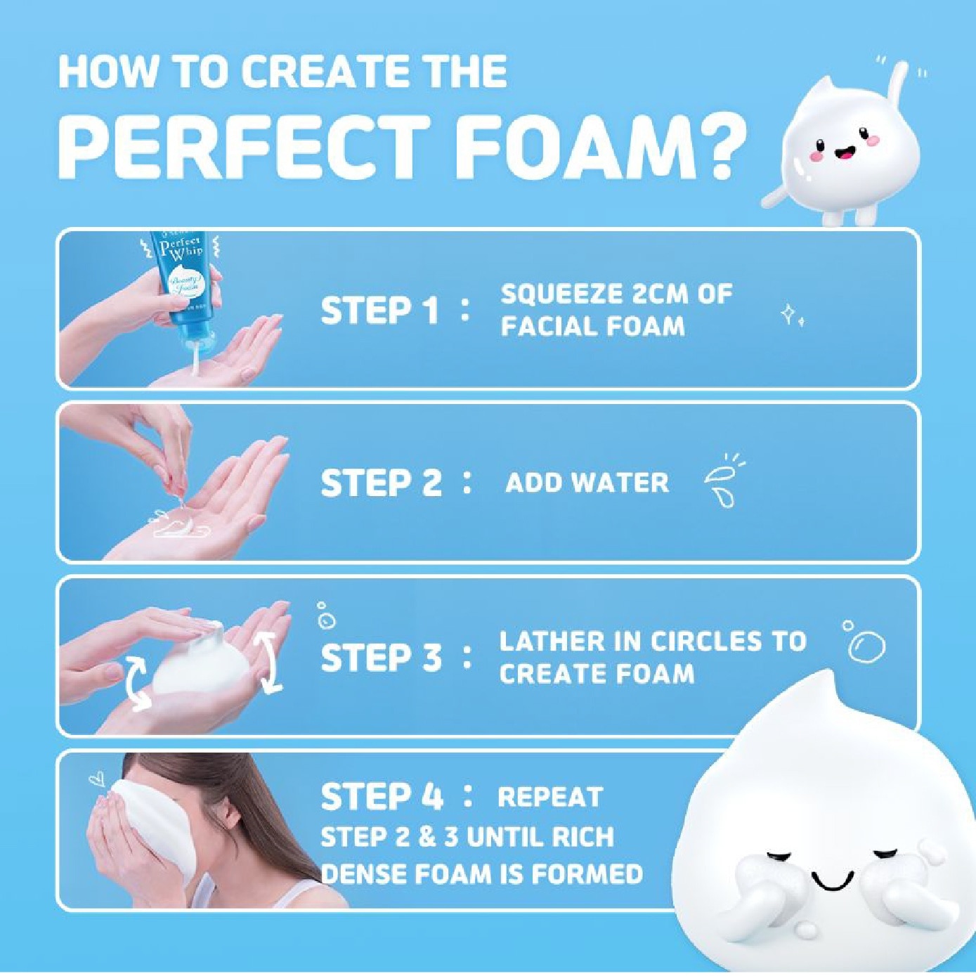 Perfect Whip Speedy Beauty Foam Facial Cleanser 150ml image