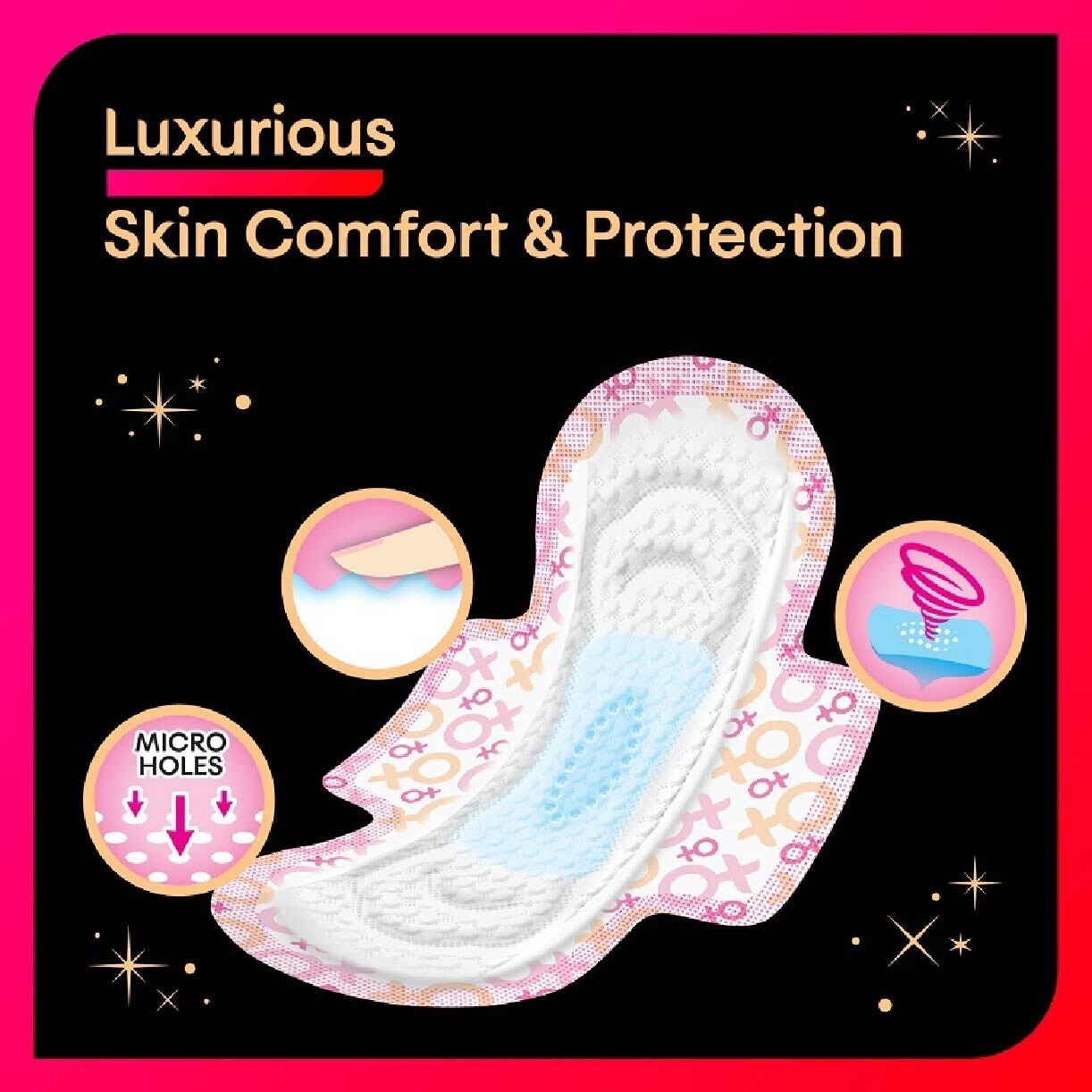 Luxe Skin Comfort Ultrathin Day Sanitary Pad Wing 23cm (For Regular Flow) 16s