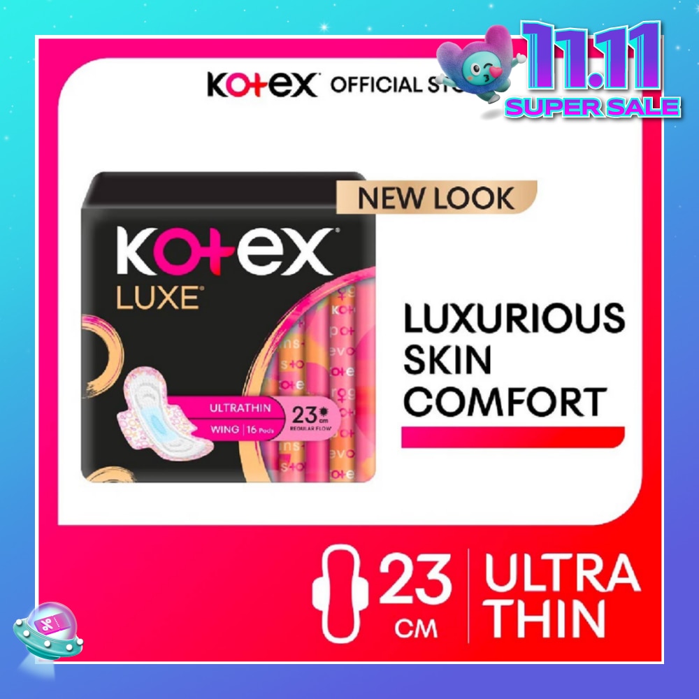 Luxe Skin Comfort Ultrathin Day Sanitary Pad Wing 23cm (For Regular Flow) 16s