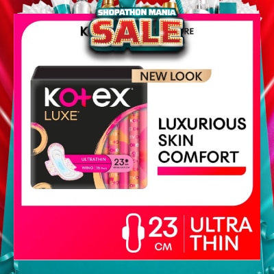 KOTEX - Luxe Skin Comfort Ultrathin Day Sanitary Pad Wing 23cm (For Regular Flow) 16s