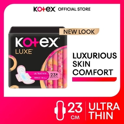 KOTEX Luxe Skin Comfort Ultrathin Day Sanitary Pad Wing 23cm (For Regular Flow) 16s