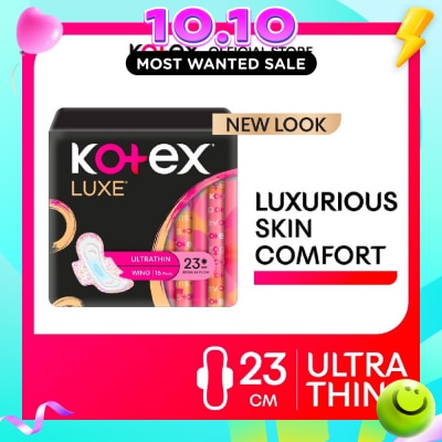 KOTEX Luxe Skin Comfort Ultrathin Day Sanitary Pad Wing 23cm (For Regular Flow) 16s image