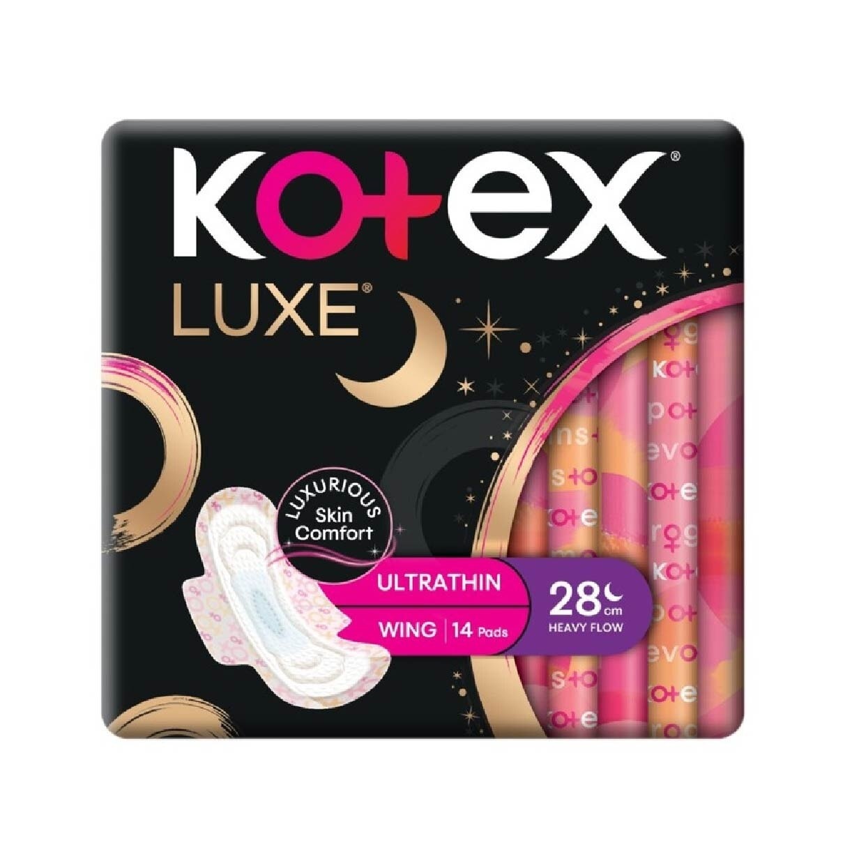 Luxe Skin Comfort Ultrathin Night Sanitary Pad Wing 28cm (For Heavy Flow) 14s