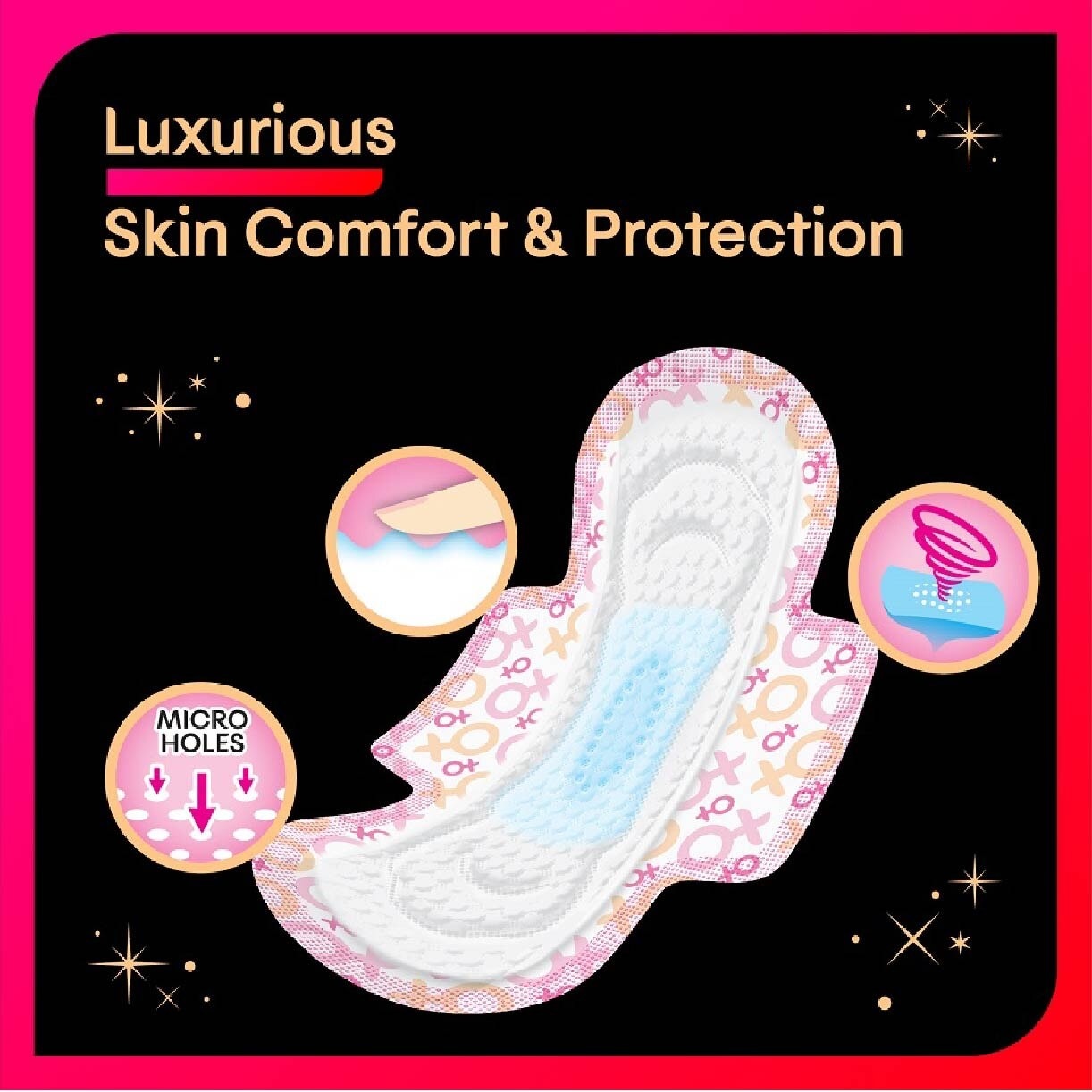 Luxe Skin Comfort Ultrathin Night Sanitary Pad Wing 28cm (For Heavy Flow) 14s