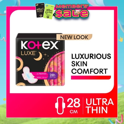 KOTEX - Luxe Skin Comfort Ultrathin Night Sanitary Pad Wing 28cm (For Heavy Flow) 14s