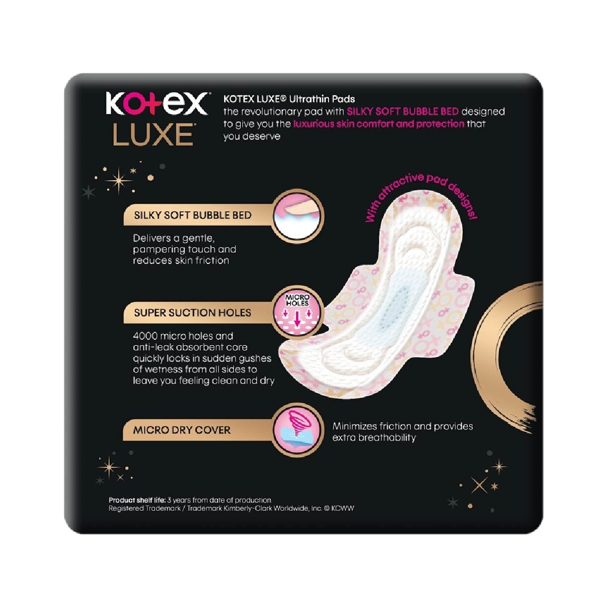 Luxe Skin Comfort Ultrathin Night Sanitary Pad Wing 28cm (For Heavy Flow) 14s