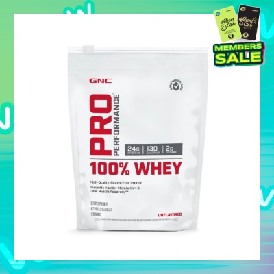 GNC Pro Performance® 100% Whey Unflavored 403.2g (Expiry: Jun`2026)