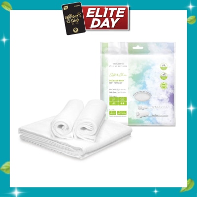 WATSONS Face & Body Soft Towel Set (Face Towel 60cm x 35cm 2s & Body Towel 135cm x 60cm 1s) 1s image