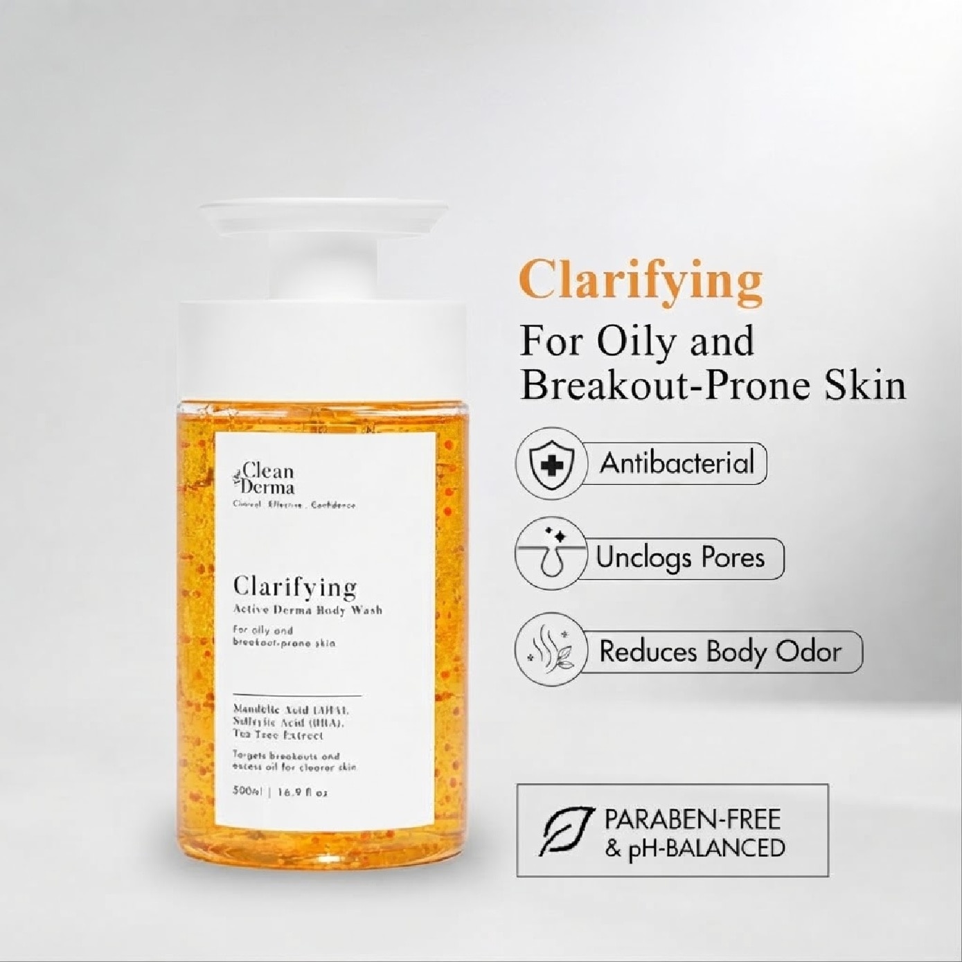Clarifying Active Derma Body Wash 500ml image