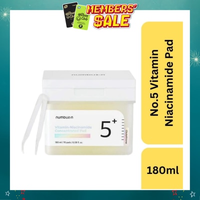 NUMBUZIN - No 5 Vitamin-Niacinamide Concentrated Pad (For Evens Skin Tone & Fade Away Dark Spots) 70s