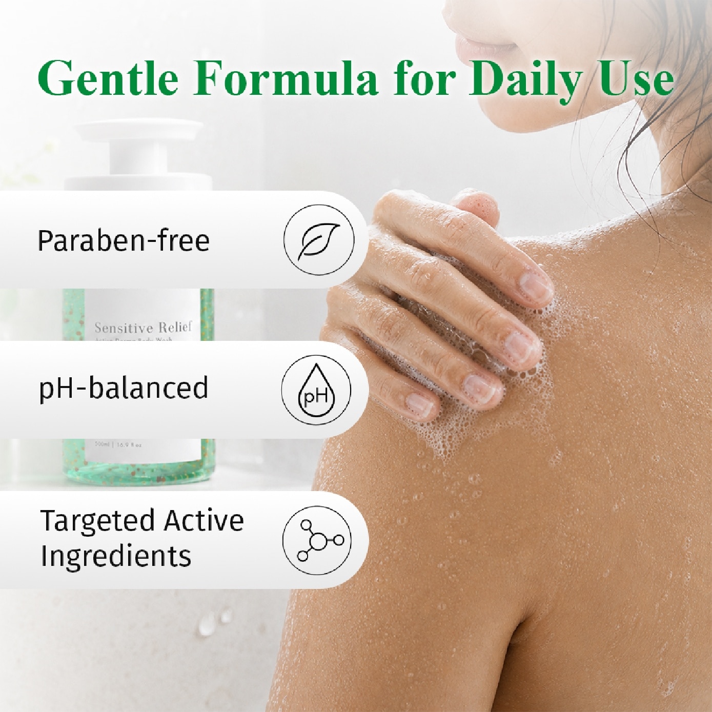 Sensitive Relief Active Derma Body Wash 500ml image