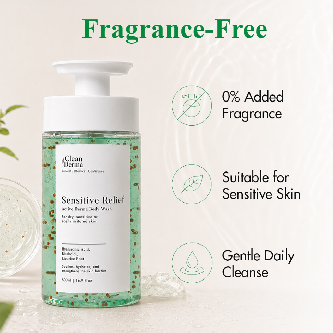 Sensitive Relief Active Derma Body Wash 500ml image
