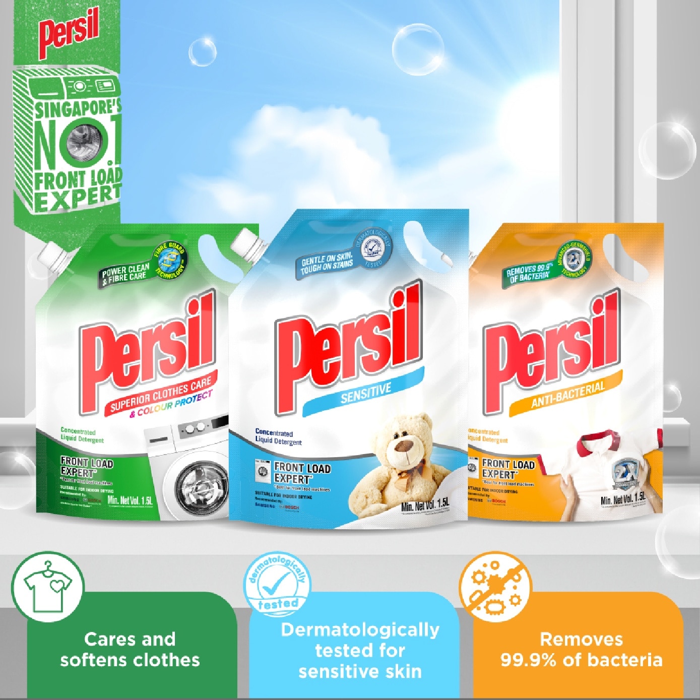 Sensitive Low Suds Liquid Detergent Refill 1.5L