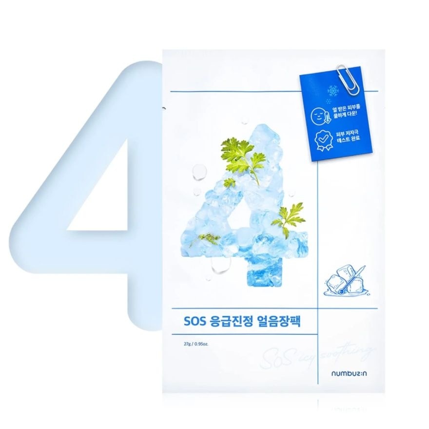 No 4 Icy Soothing Sheet Mask (Instant Freezing, To Reduce Heat & Acne) 1s