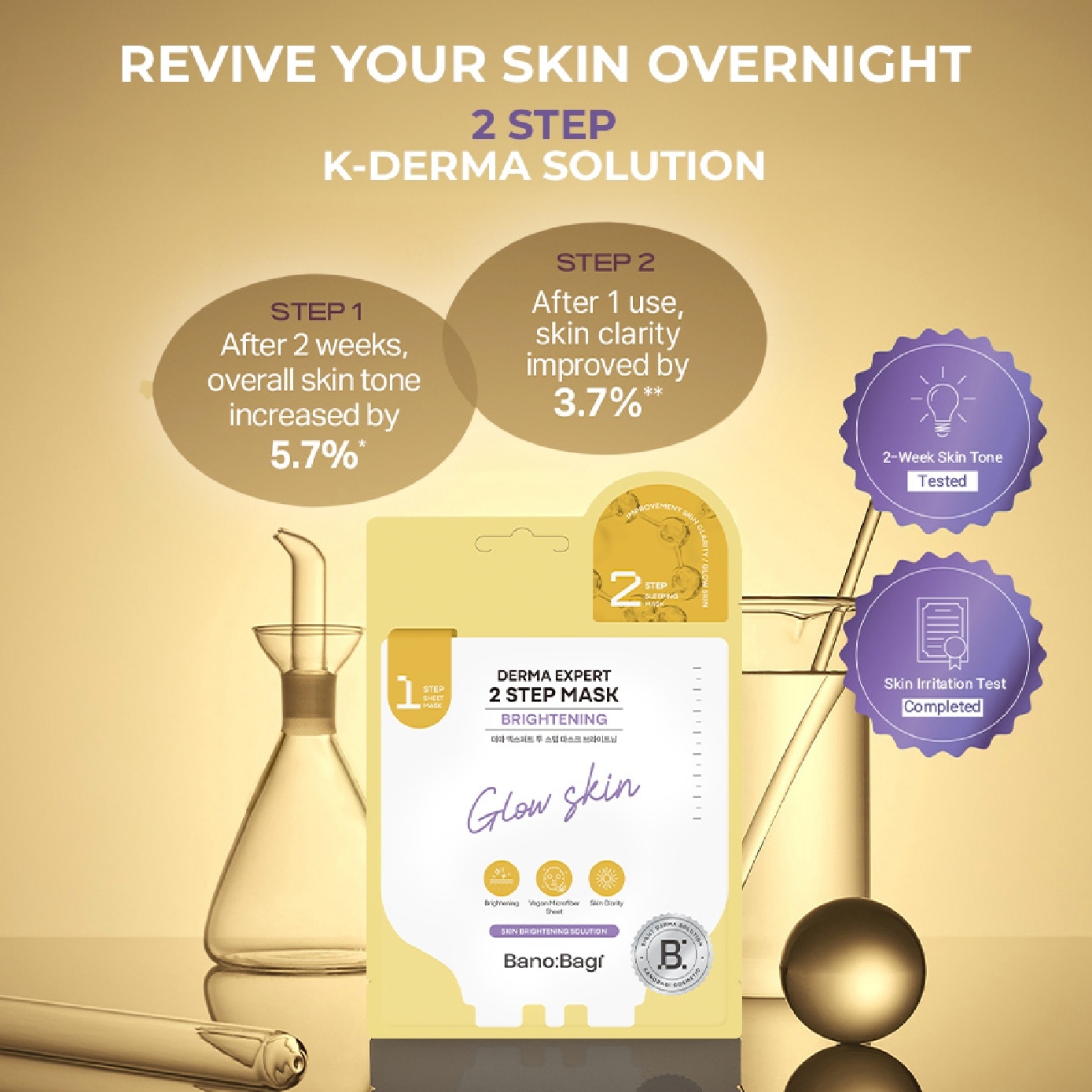 Derma Expert 2 Step Mask Brightening Glow Skin 1s image