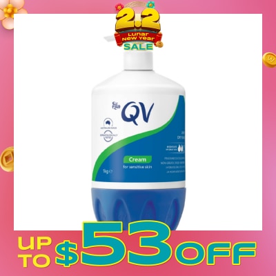 EGO QV Cream (For Dry + Sensitive & Eczema-Prone Skin) 1kg