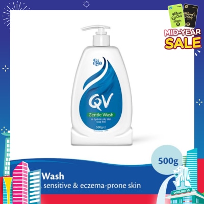 EGO QV Gentle Wash (For Dry + Sensitive & Eczema-Prone Skin) 500g