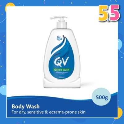 EGO QV Gentle Wash (For Dry + Sensitive & Eczema-Prone Skin) 500g