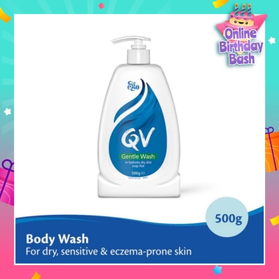 EGO QV Gentle Wash (For Dry + Sensitive & Eczema-Prone Skin) 500g