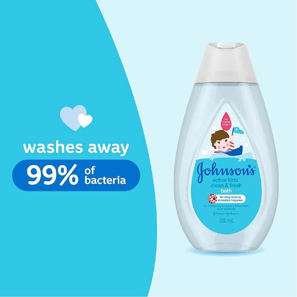 Johnson's Baby Active Kids Clean & Fresh Shampoo 200ml (With Green Tea Extracts)