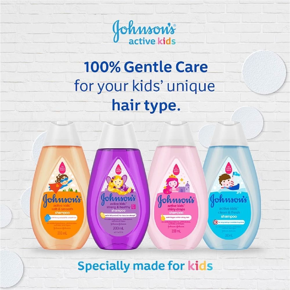 Johnson's Baby Active Kids Clean & Fresh Shampoo 200ml (With Green Tea Extracts)