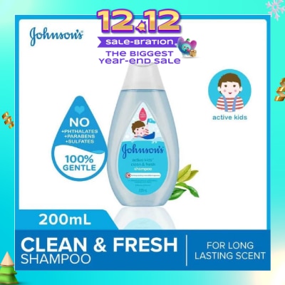 JOHNSON'S Baby Johnson's Baby Active Kids Clean & Fresh Shampoo 200ml (With Green Tea Extracts)