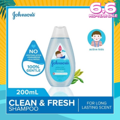 JOHNSON'S Baby Johnson's Baby Active Kids Clean & Fresh Shampoo 200ml (With Green Tea Extracts)