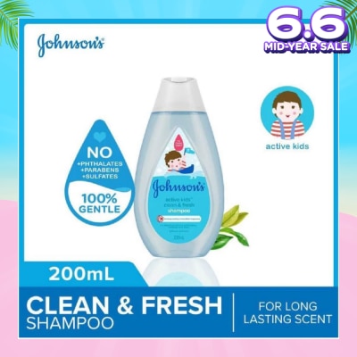 JOHNSON'S Baby Johnson's Baby Active Kids Clean & Fresh Shampoo 200ml (With Green Tea Extracts)