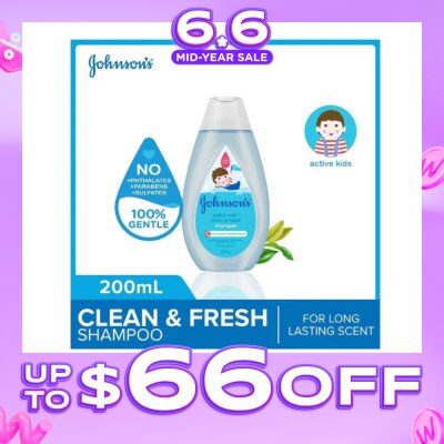 JOHNSON'S Baby - Johnson's Baby Active Kids Clean & Fresh Shampoo 200ml (With Green Tea Extracts)