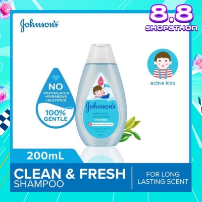 JOHNSON'S Baby Johnson's Baby Active Kids Clean & Fresh Shampoo 200ml (With Green Tea Extracts)