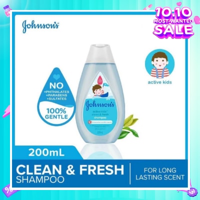 JOHNSON'S Baby Johnson's Baby Active Kids Clean & Fresh Shampoo 200ml (With Green Tea Extracts)