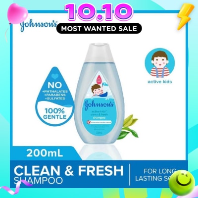 JOHNSON'S Baby Johnson's Baby Active Kids Clean & Fresh Shampoo 200ml (With Green Tea Extracts) image
