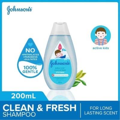 JOHNSON'S BABY Johnson's Baby Active Kids Clean & Fresh Shampoo 200ml (With Green Tea Extracts)