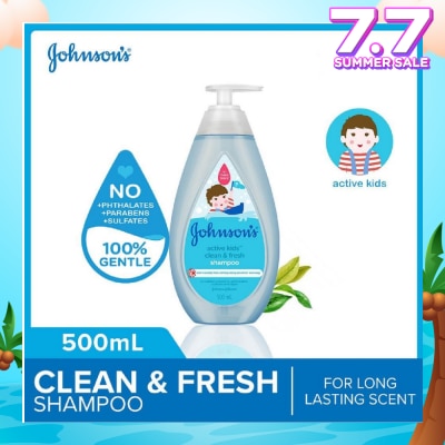 JOHNSON'S Baby Johnson's Baby Active Kids Clean & Fresh Shampoo 500ml (With Green Tea Extracts)