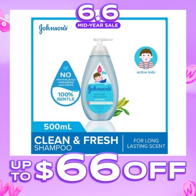 JOHNSON'S Baby - Johnson's Baby Active Kids Clean & Fresh Shampoo 500ml (With Green Tea Extracts)